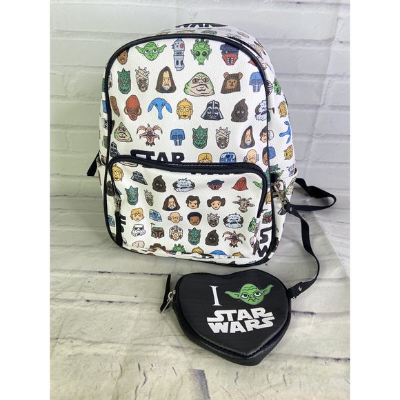 Star Wars Crew All Over Print Faux Leather Mini Backpack Bag With Coin Purse NEW main image 8